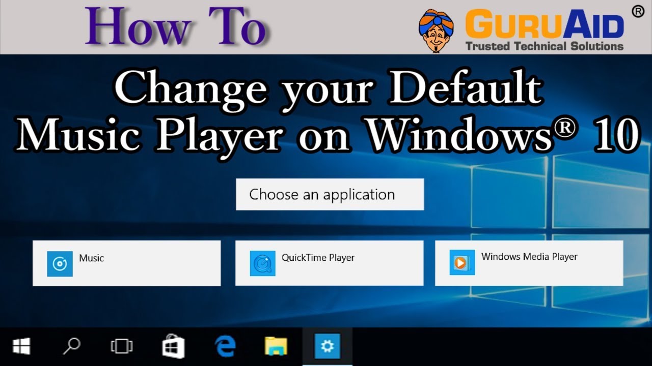how to change default music player windows 10